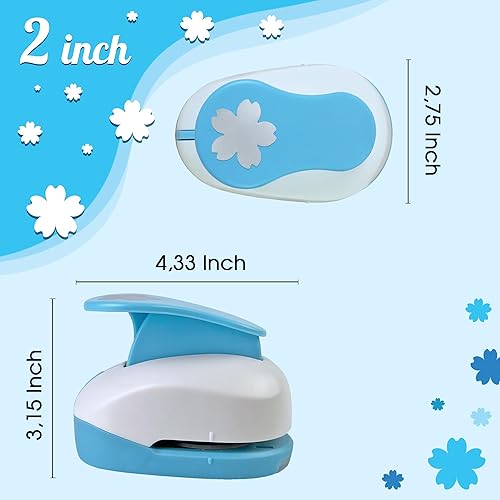 Miniatura 2 de Perforadora de flores para manualidades de papel, tamaño de 2 pulgadas, perforadores de flores de cerezo, hecho a mano, herramienta para álbumes de