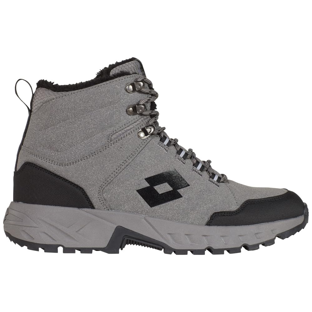 LOTTO Men's Ketcham FUR XL Half Length Boots, Grey/Black, 47 EU, Grey black, 12.5 UK