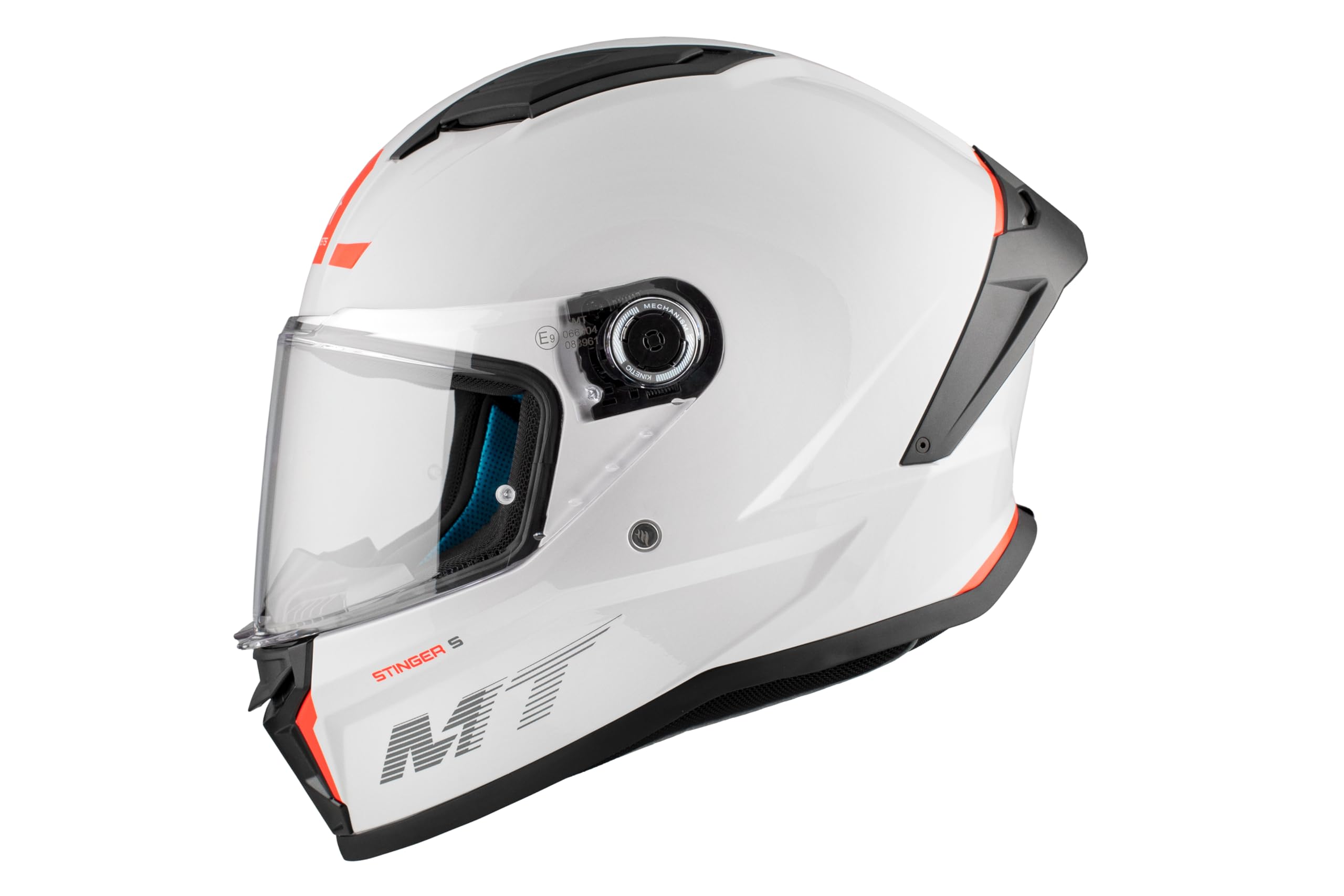 MT Helmets Stinger 2 – Casco Moto Integral Deportivo con Pantalla Antivaho Compatible con Pinlock, Visor Solar Full Vision, Interior Lavable y Calota HIRP | Homologado ECE 22.06 & Dot