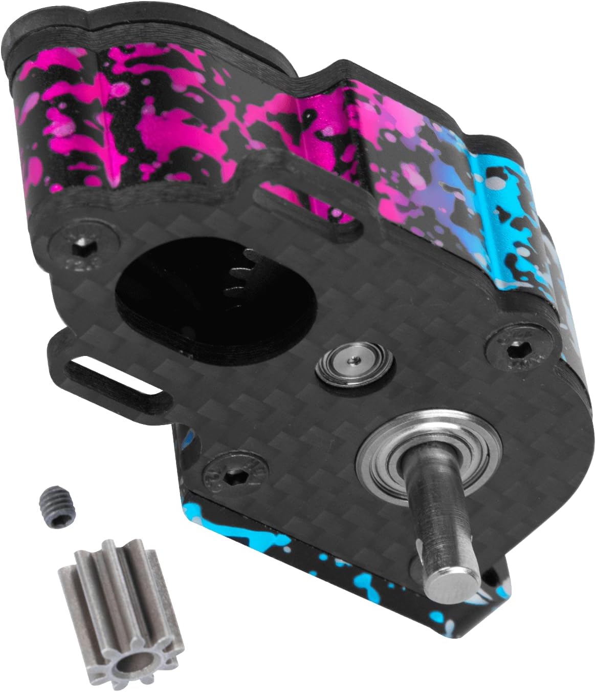 LCG Transmission Box Gearbox Upgrades Part for 1/10 RC Crawler car SCX10 SCX10 ii 90047 Wraith,Center Transmission Gearbox,Aluminum Middle Transmission Hops Up,Colorful