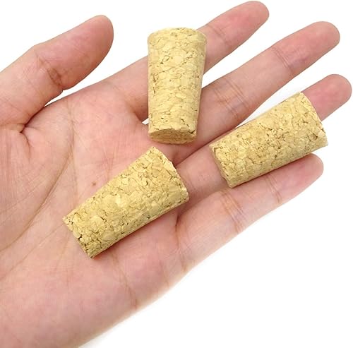 Miniatura 3 de Honbay Tapón cónico de madera blanda natural para botella, 10 unidades (0.787 x 0.591 x 1.378 in para cerveza)