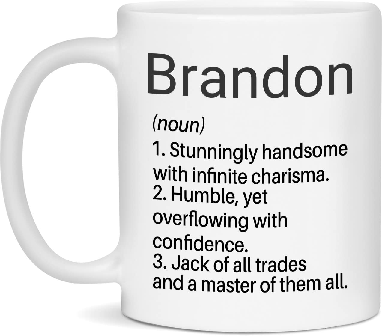Amazon.com: Brandon Name Definition Mug, Personalized Name Noun Mugs,  Custom Name Cups, Name Meaning Coffee Mug, Name Mugs Gifts For  Family/Friends, Name Tea Cup 11oz - White : Home & Kitchen