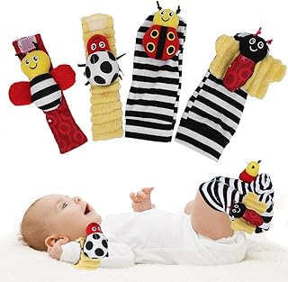 Mother's Day Wrist Rattles Toy, Baby Socks Toys, Sock Hanging Toy Infant Baby Cute Lovely Soft Baby Socks Toys Wrist Rattles Infant Toy(Wrist Rattles Toy)