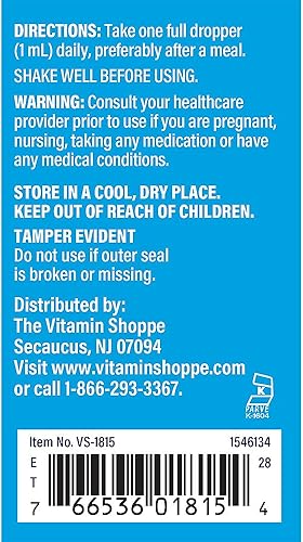 Miniatura 3 de The Vitamin Shoppe Vitamina B12 producción de energía, sistema nervioso y apoyo de glóbulos rojos, vitamina B diaria