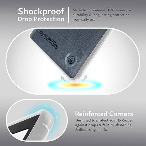 Vista 3 de TUDIA SKN - Funda diseñada para Kobo Clara 2E (6 pulgadas), esquinas reforzadas, a prueba de golpes, delgada, antiamarilleamiento, parte trasera