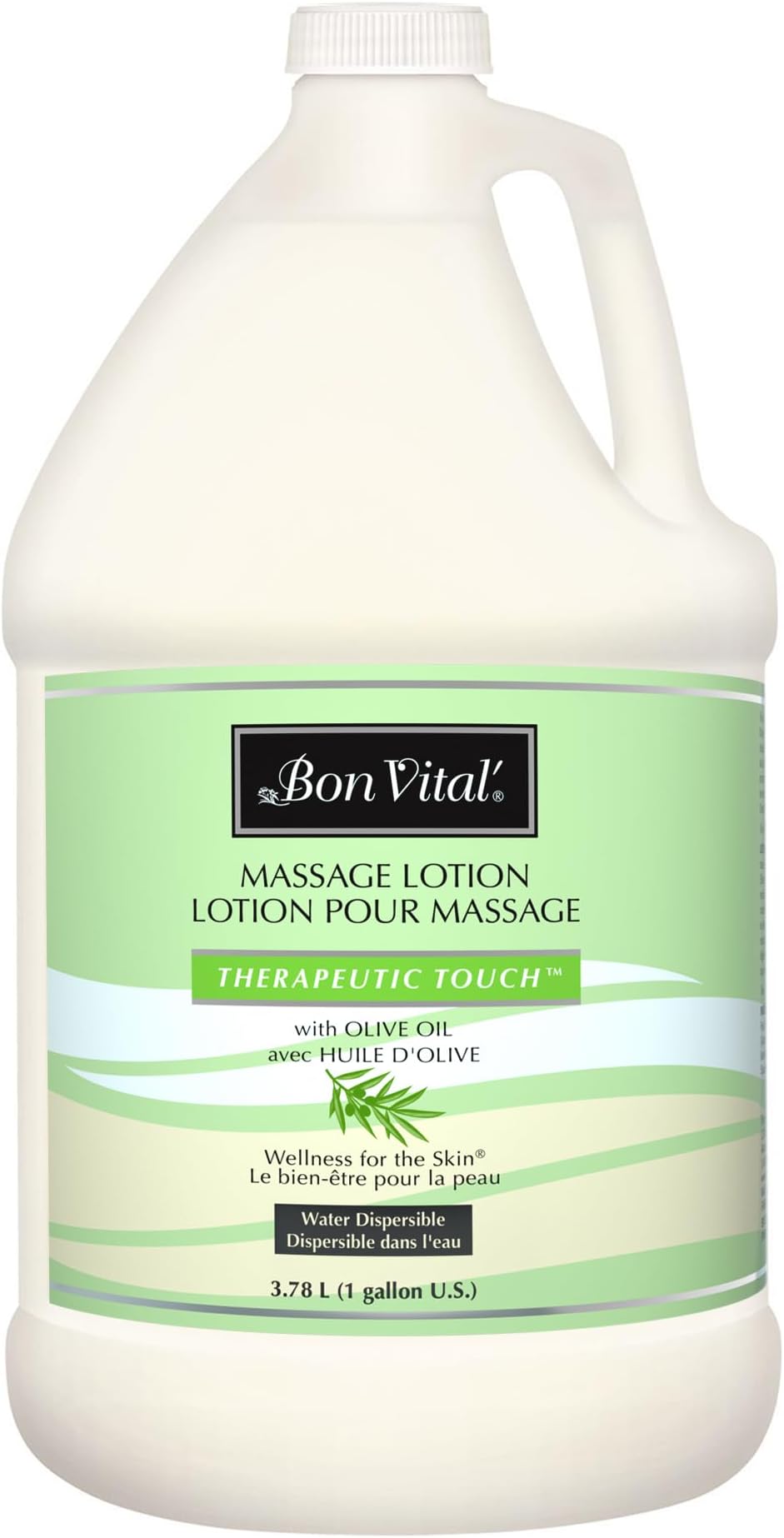 Therapeutic Touch Massage Lotion, 1-Gallon, Olive Oil-Infused Moisturizing Lotion for Massage Therapy, Non-Greasy Skin Therapy for Clinics & Spas, Professional Grade, Unscented