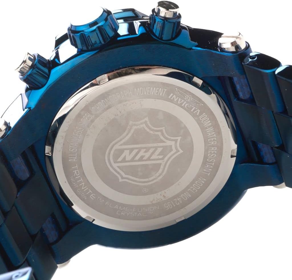 Miniatura 3 de Invicta NHL Bolt - Reloj de pulsera cronógrafo de cuarzo de 2.362in, Chicago Blackhawks para hombre, Chicago Blackhawks