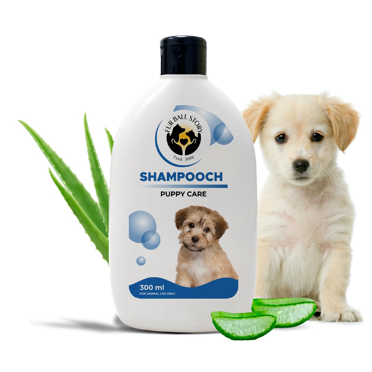 Shampooch Puppy Care Dog Shampoo 300ml | Ayurvedic 2-in-1 Puppy Shampoo & Conditioner | Safe, Anti-Hairfall, Promotes Hair Growth | Vet Recommended, Moisturizing Formula