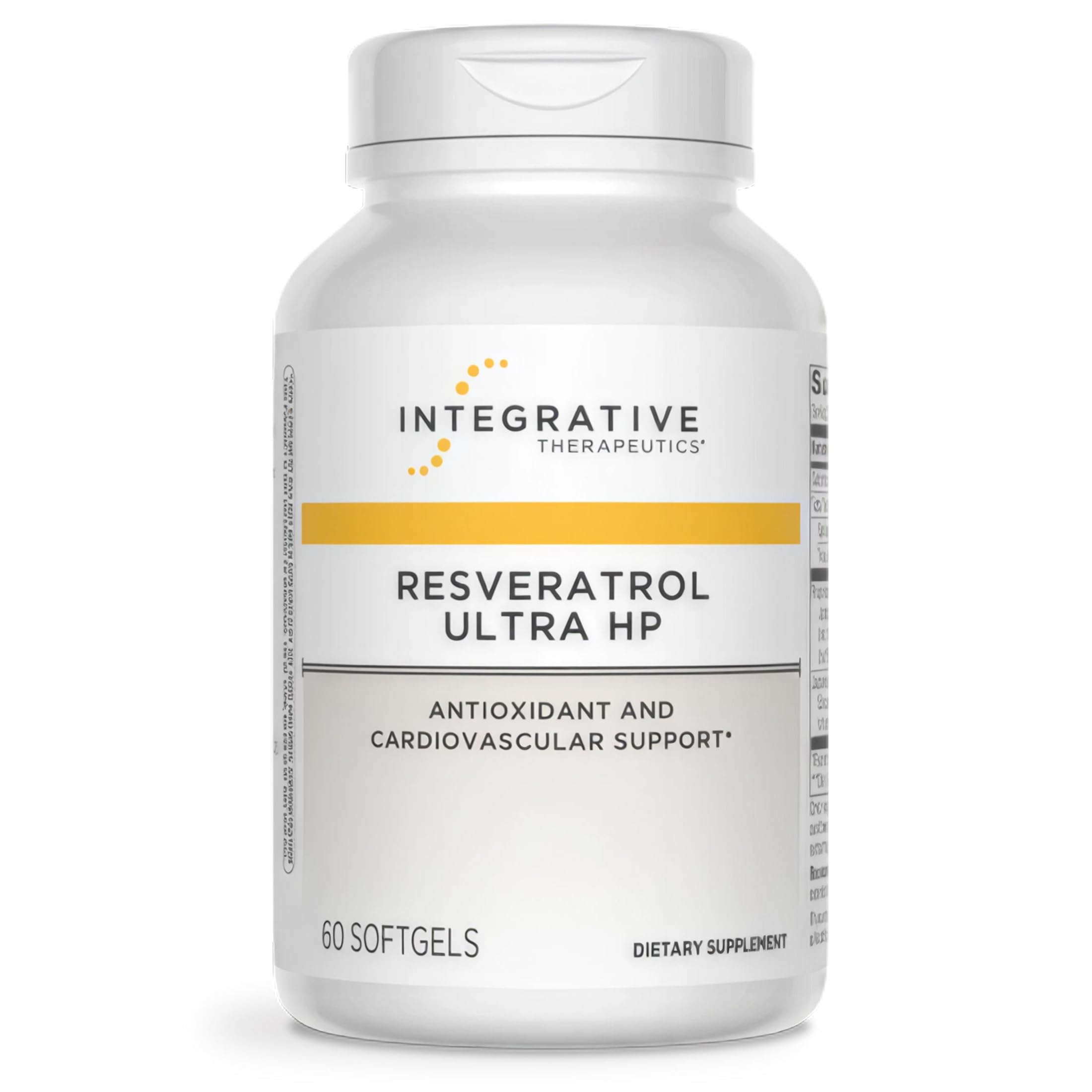 Ολοκληρωτικά Θεραπευτικά Resveratrol Ultra HP - Συμπλήρωμα στήριξης της υγείας της καρδιάς για την καθημερινή αντιοξειδωτική υποστήριξη*- μία φορά την ημέρα, μη σόγια Softgel - χωρίς γλουτένη & χωρίς γαλακτοκομικά - 60 Softgels (60 μερίδες)