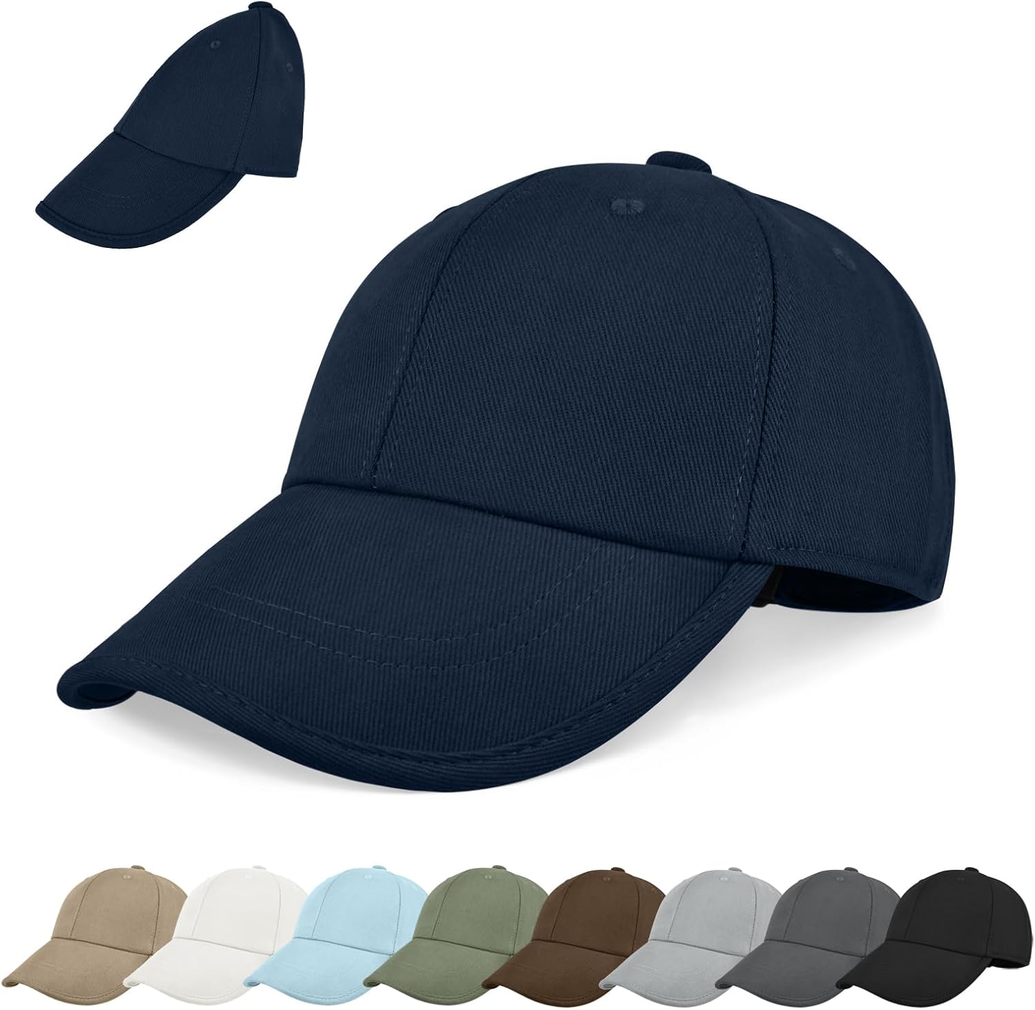 Baseball Cap Men Women Golf Baseball Hat Plain Cap Adjustable Classic Low Profile Cotton Hat for Running Workouts