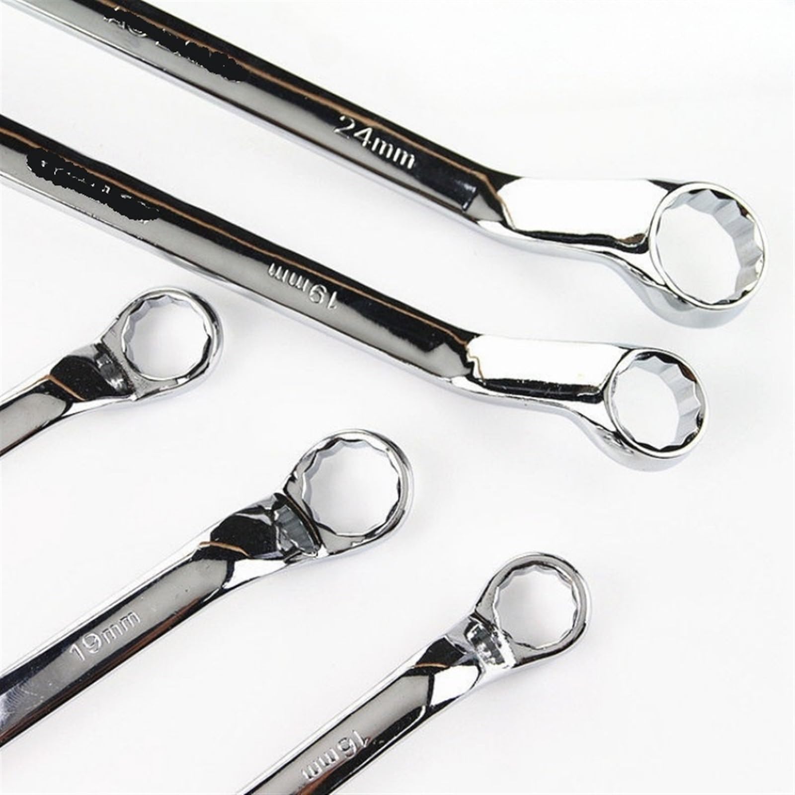 Chiave a Manico Offset Chiave a cricchetto a 45 Gradi, Chiave ad Anello a Doppio Offset, attrezzo for Riparazione Auto, Estensione Chiave ad Anello a cricchetto(17-19mm Wrench)