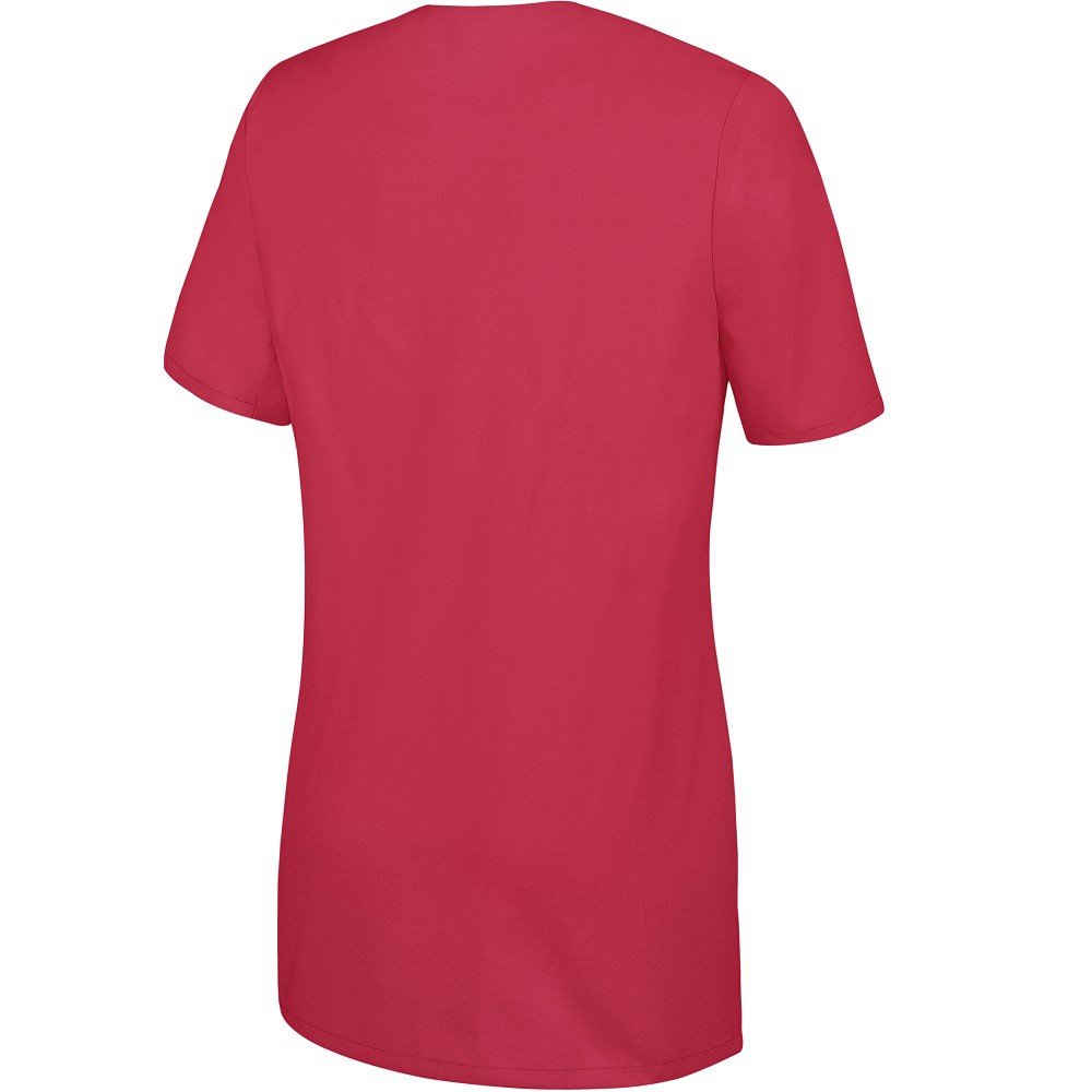 BP 1740-435-188-XS Tunique pour femme, manches 1/2, col en V avec fine bande à bouton-pression, 180 g/m², mélange de tissu, corail, taille XS