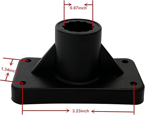 Miniatura 7 de Caña de pescar de plástico giratoria ajustable 3 soporte barco canoa remo kit kayak lateral varilla soporte