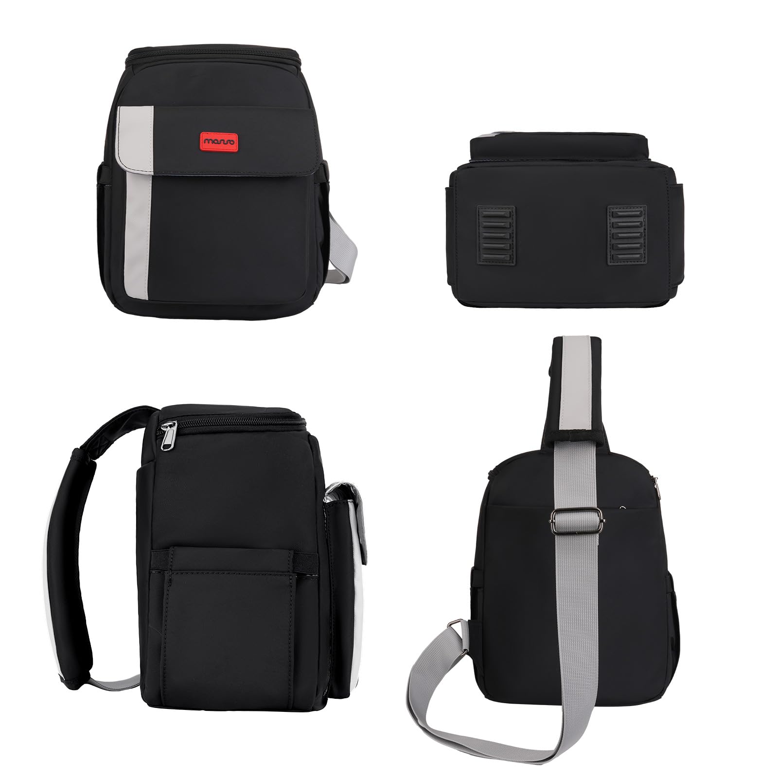 MOSISO Borsa Fotografica Piccola a Tracolla per Fotocamere | DSLR/SLR/Mirrorless, Custodia Imbottita con Tasca Frontale e Parapioggia, Borsa Fotografica per Canon/Nikon/Sony, Nero