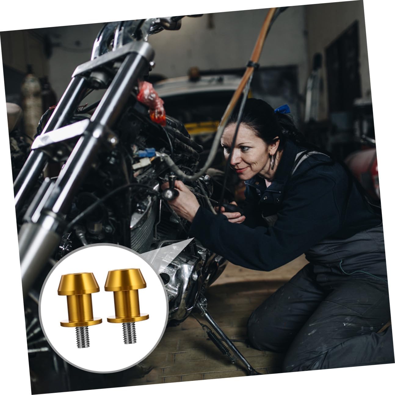 4pcs Motorcycle Swing Arm Spools Stand Screws Cnc 8mm Universal Rear Swingarm Sliders Compatible Motorbike Accessory for Paddock Stands