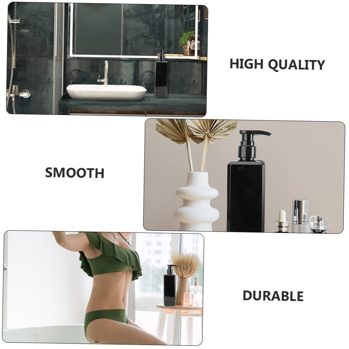 PRETYZOOM Multi-Purpose Storage Bottle 2 Pcs 500ml Shower Gel Plastic Bottles Pump