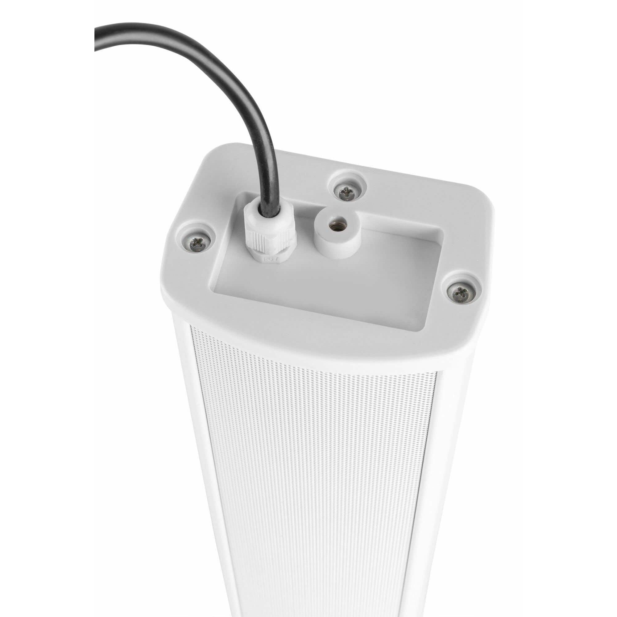Power Dynamics ICS8 - Colonne de Son Blanche, 40W, Idéale pour Un Montage Discret dans Les Salles de Conférences, Églises ou Halls, Livré avec Étrier de Montage et Câble