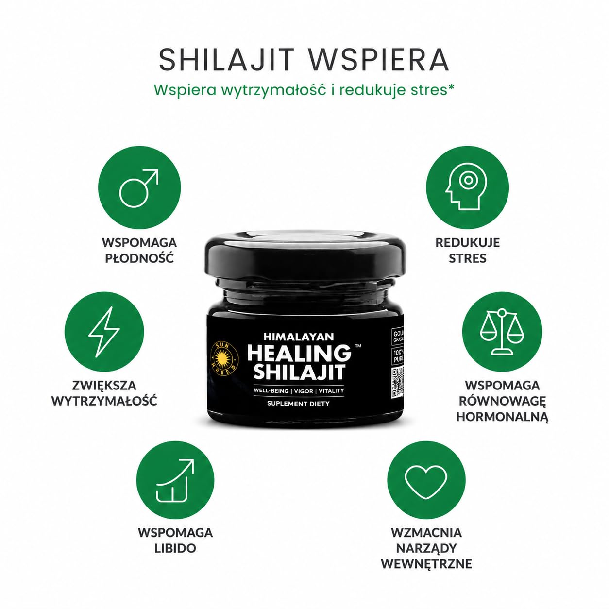 Czysta Żywica Shilajit Himalajska 50 g | Gold Grade | Kwas Fulwowy i Huminowy | 85+ Minerałów Śladowych | Suplement Diety