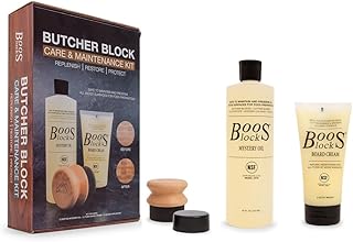 John Boos Mystery Oil, Cream and One Applicator in Gift Packaging Cutting Board Care Set, 16 oz