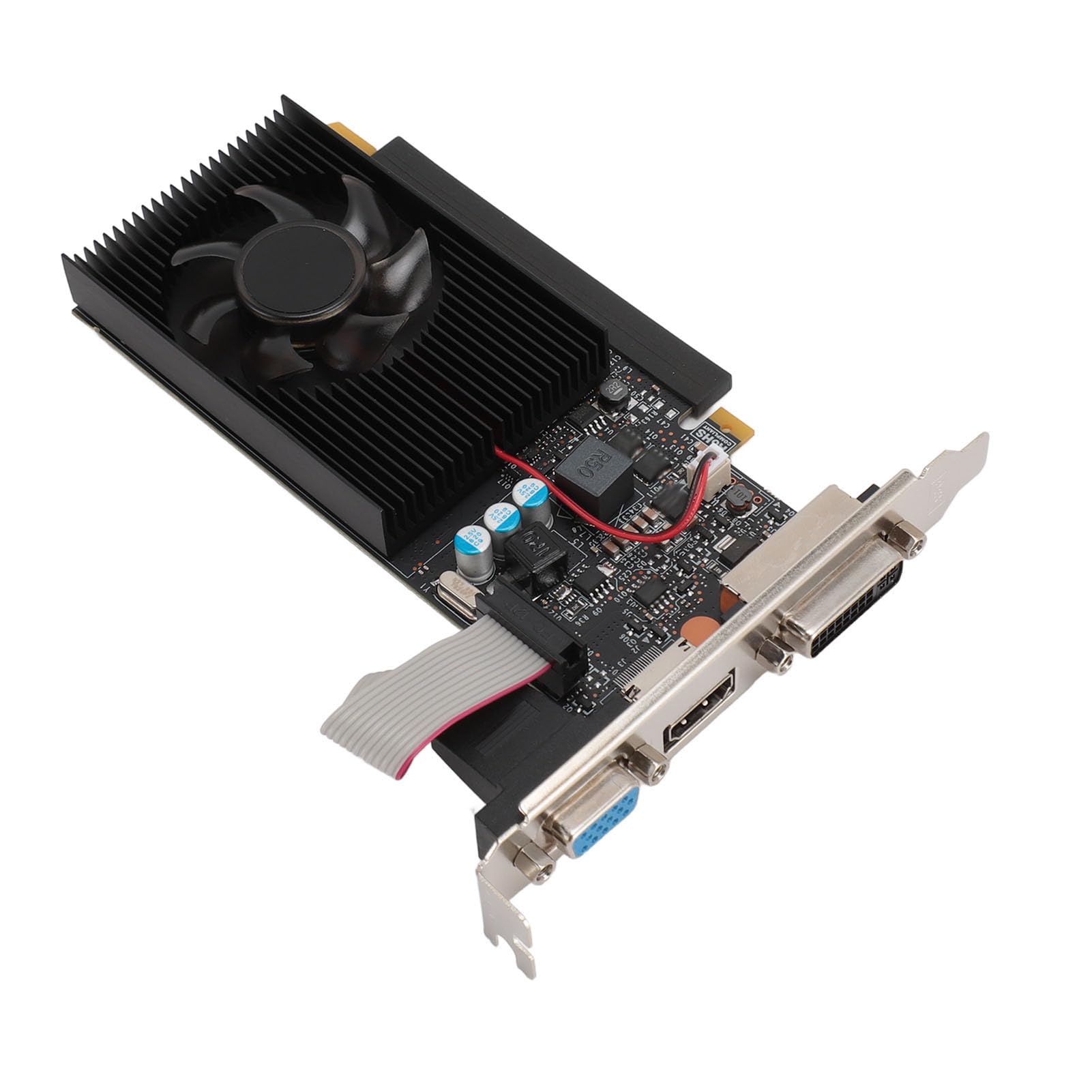 Gamingowa Karta Graficzna GT730 2GD3, 2 GB DDR3, Gniazdo PCI Express 2.0 16X i Cichy Wentylator Chłodzący, do Edycji Wideo na Komputerze Stacjonarnym i Gier DirectX 12