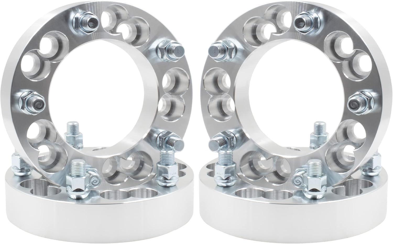 Wheel Accessories Parts 4 Pcs Dual Drilled Wheel Spacers 5 on 150mm and 5 on 5.50" 1.5 Inch Thick 110mm Hub M14x1.5 14x1.5 Thread Stud Fits Toyota Land Cruiser Sequoia Tundra ｜ Ram 1500 Classic