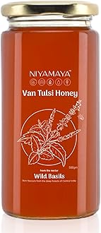 Van Tulsi Honey 500gm Jar | 100% Pure Honey | Unprocessed Natural Shahad | Tulsi (Holy Basil) flowers Honey | Respiratory Booster | No Sugar No Adulteration