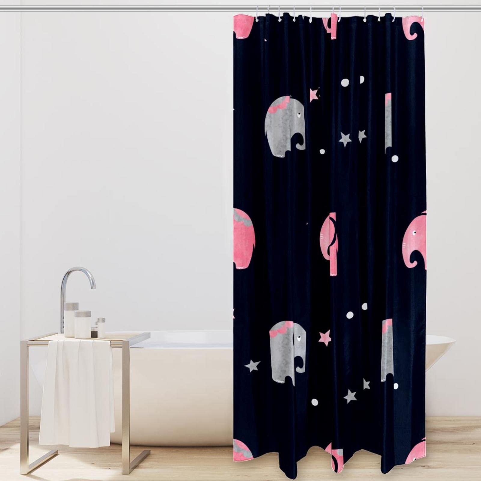 Tenda da doccia Rosa bagnato rosa sfondo