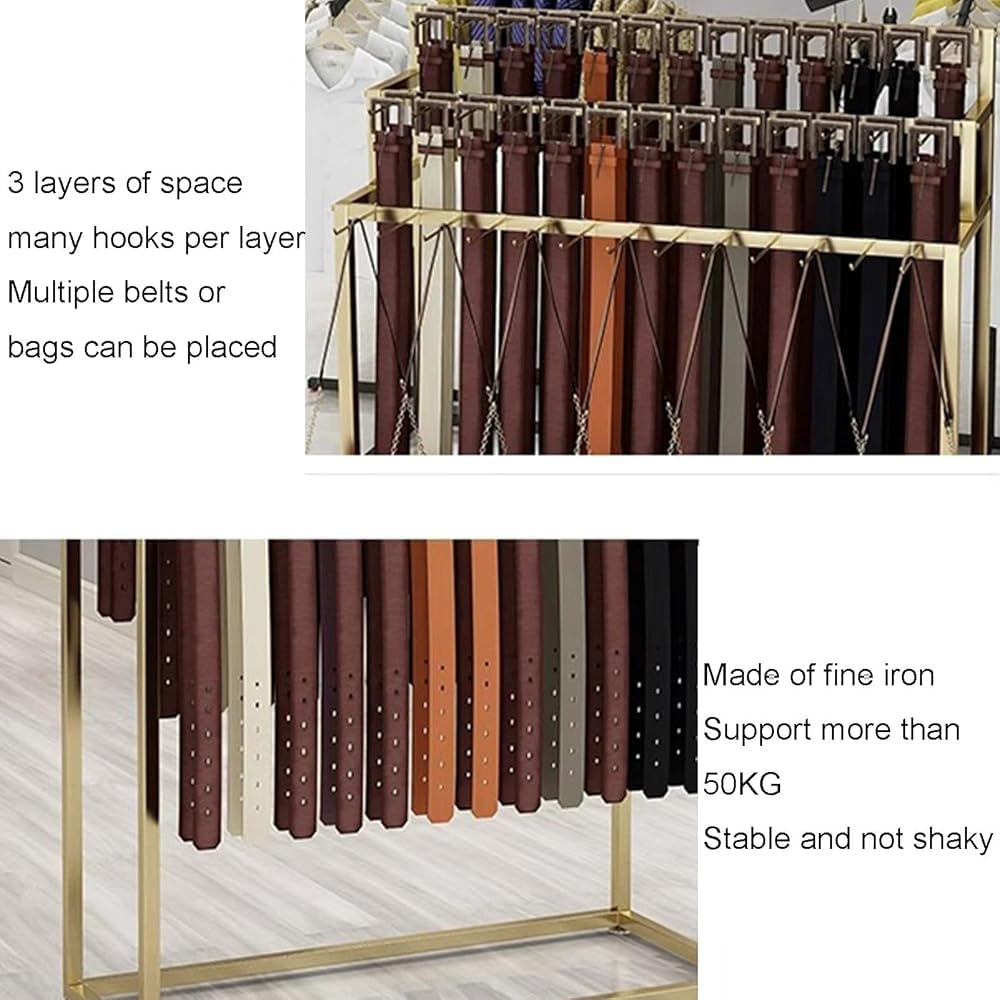 Stojak Na Paski Do Ekspozycji I Przechowywania Na Podłodze – Pionowy Organizer Do Wydajnego Użytku W Handlu Detalicznym Lub W Domu, Biały, 100 X 40 X 150 Cm