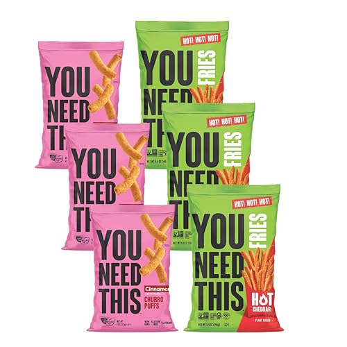 Miniatura 6 de YOU NEED THIS Bolsitas de churro de canela, bolsa de 4 onzas, paquete de 6