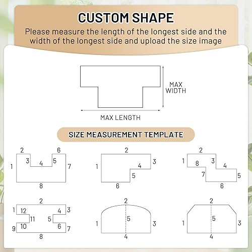 Miniatura 2 de Lokex Custom Size Bench Cushion for Indoor/Outdoor Furniture,High-Density Foam with Removable Cover Suitable for Window Seat/Porch/Patio/Swing Bench