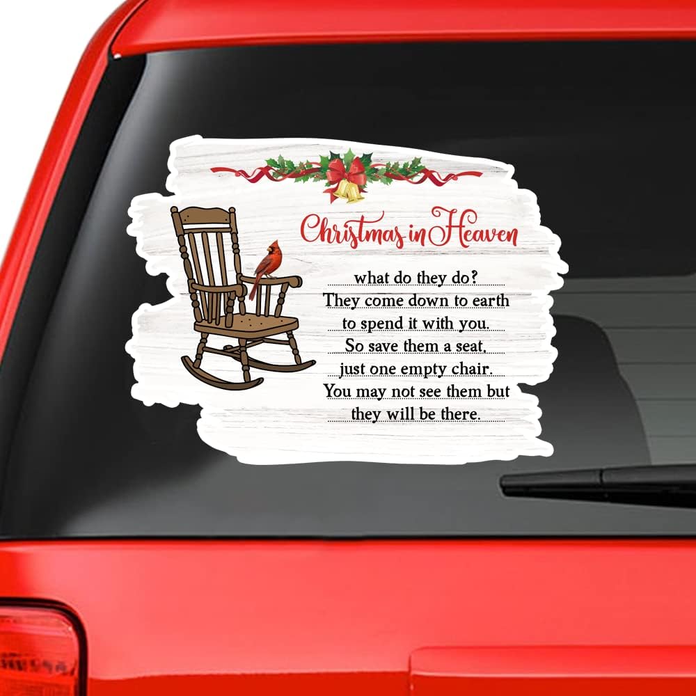 Memory Christmas Waterproof Window Decals for Home Wall Window Décor. Loss of Loved One Christmas Window Sticker Watercolor Memorial. Memorial Christmas Window Sticker: Christmas In Heaven What Do They Do?, XXXL