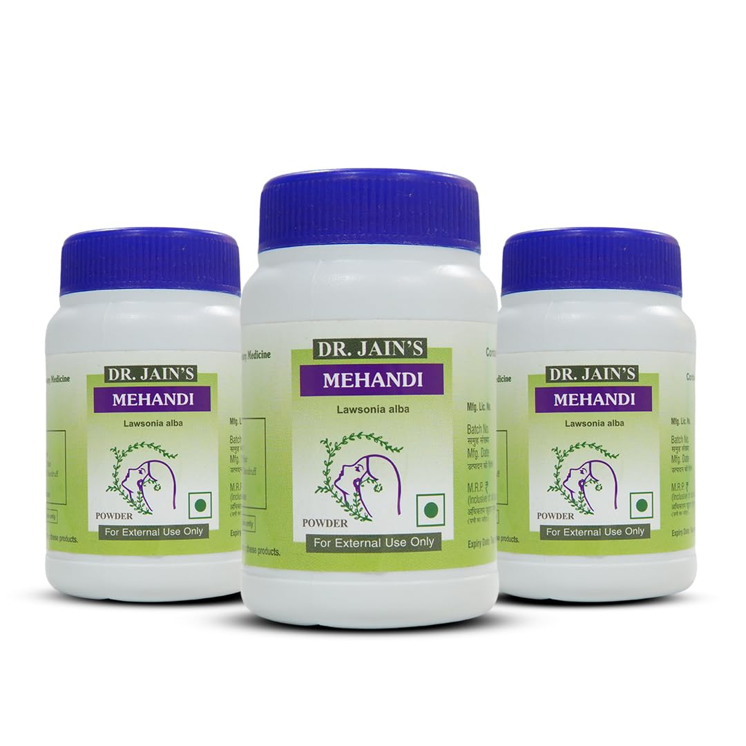 DR. JAIN'S Mehandi Powder, 100% Pure Henna, Organic Hair Colour, Natural Hair-Dye, 45 grams, Pack Of 3-image-40