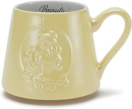Disney Store Official Beauty & The Beast Mug, 385ml, Yellow Princess Belle Design, Beauty is Found Within Message, Suitable for Microwave and Dishwasher use