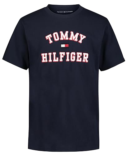 Tommy Hilfiger Boys' Short Sleeve Graphic Crew Neck T-Shirt, Soft, Comfortable, Relaxed Fit