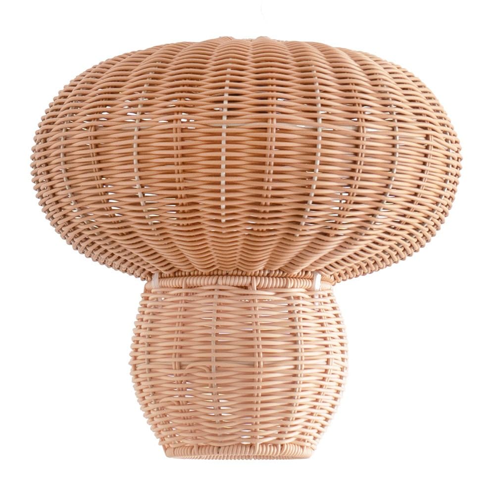 Valuelights Unisex Natural Portobello Rattan Mushroom Easy Fit Ceiling Pendant Lamp Shade