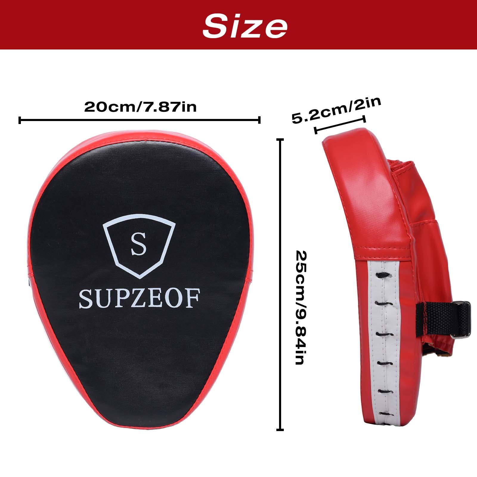 Box Handschuhe aus echtem Leder, Boxen Schlaghandschuhe Boxpolster,Strike Kick Shield Gebogene Fokus-Pads, Fokushandschuhe, PU-Leder, Box-Pads