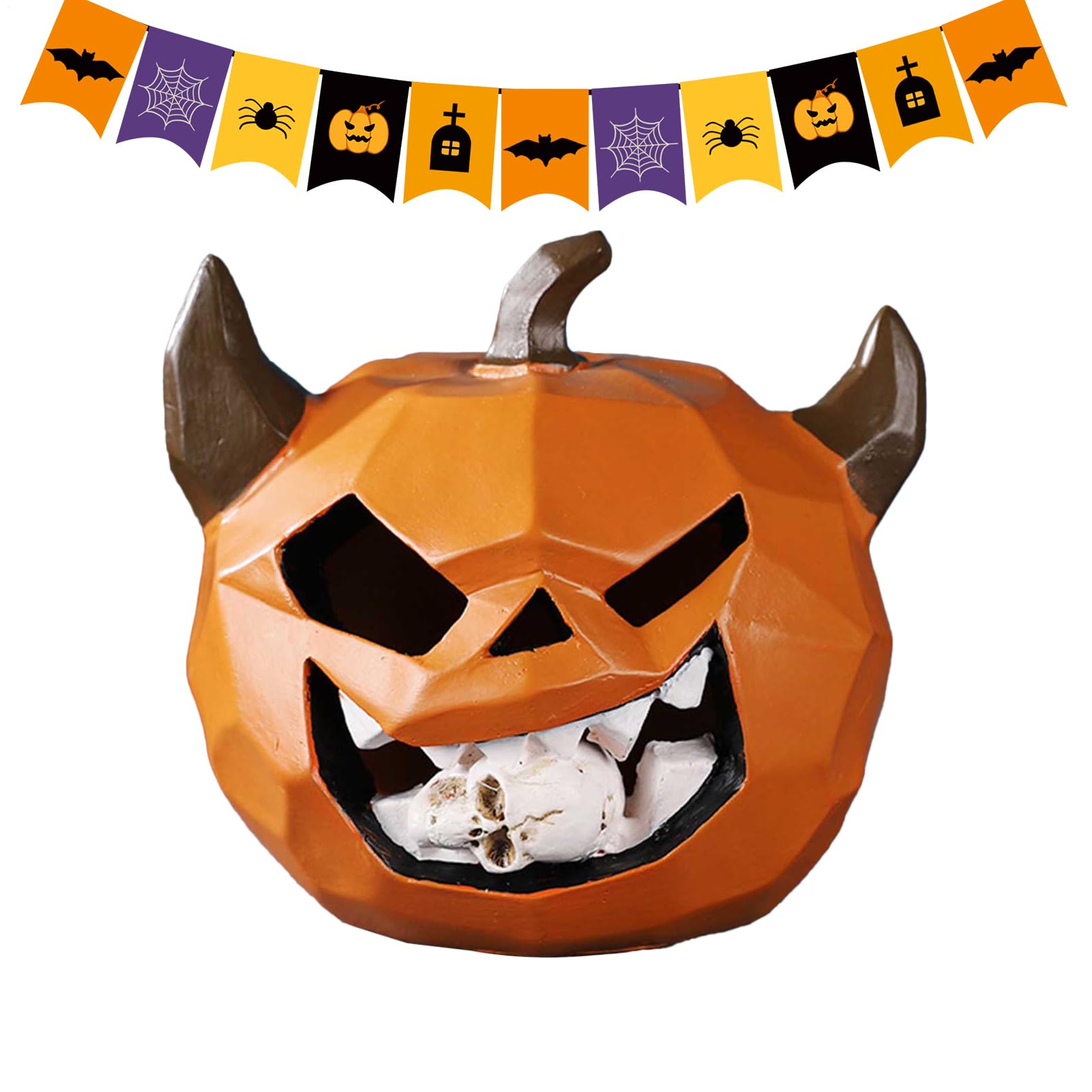 Décoration Squelette Halloween - Statuette Résine Table Maison et Bureau