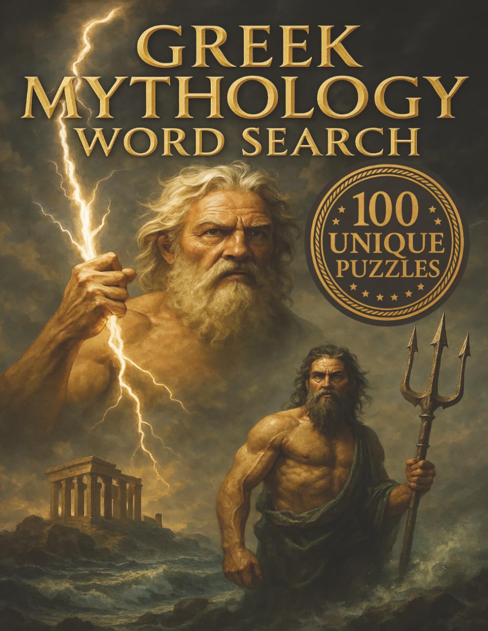 Greek Mythology Word Search: 100 Challenging Greek Mythology Word Search Puzzles | Large Print Book for Teens and Adults