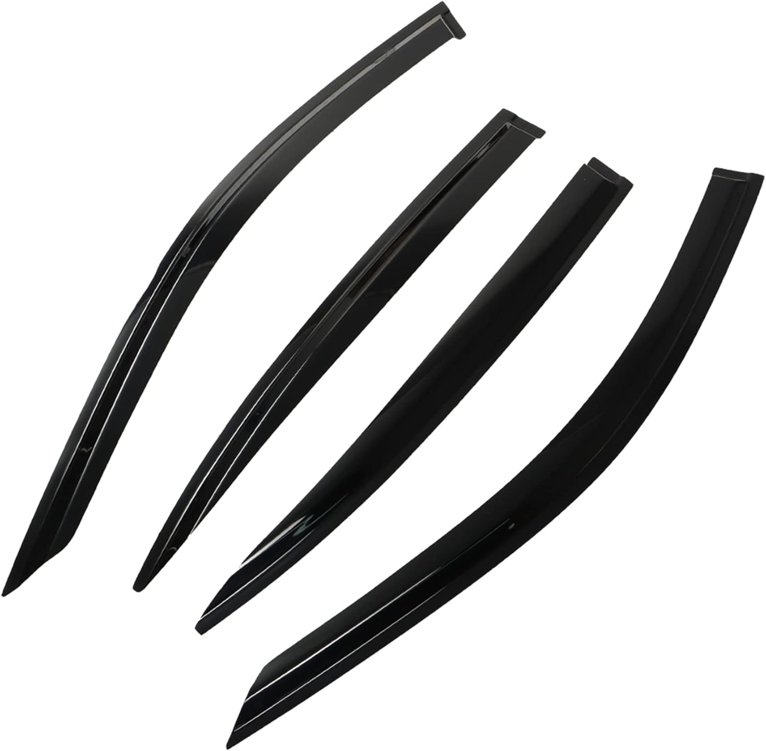 Silscvtt Window Visors Shade Sun Rain Wind Guards Deflectors Cover Acrylic Outside Replacement for Q50 2014-2019