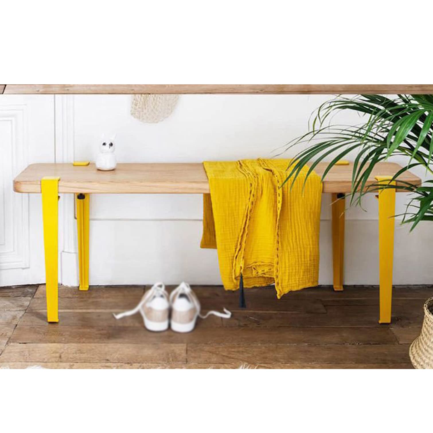 Gambe con Morsetto da Tavolo Forma di F,2 Gambe da Tavolo in Metallo,Gambe di Supporto per Mobili Regolabili per Tavoli da Pranzo,Tavolino,Mobili e Consolle,Scrivania (71cm,Yellow)