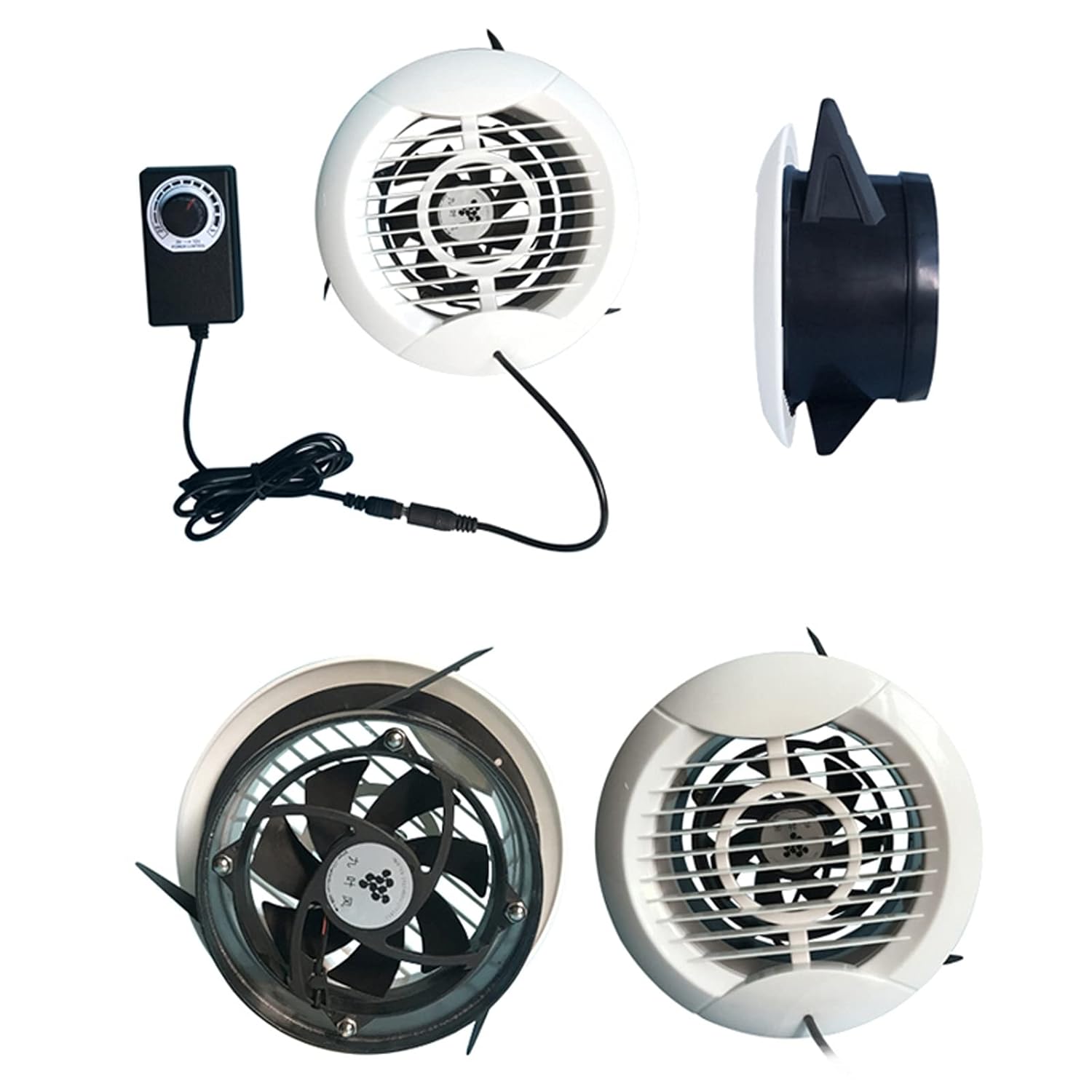 Extraction Fan Window Wall Window Household Exhaust Wall Type Small Silent Circular Ventilation Variable Frequency Air Fan and Exhaust Fan Extra