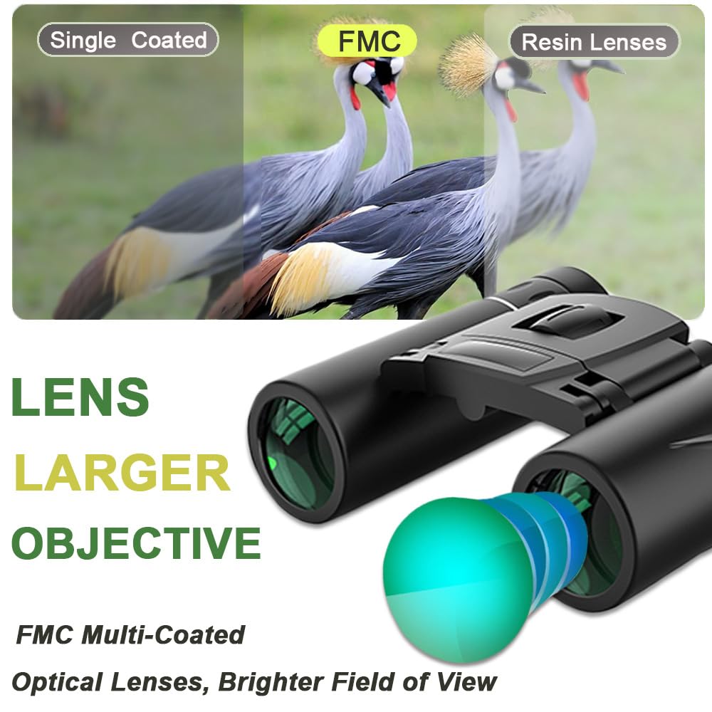 Binoculares Compactos De Bolsillo Plegable De 12 X 25 | Meses Sin Interés