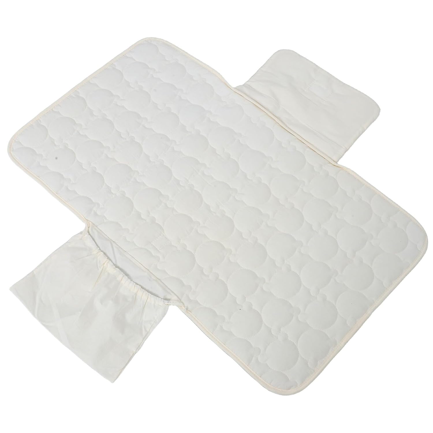 Portable Waterproof Changing Pad for Travel, Foldable Reusable Cotton Nappy Mat for Short Trips, Travel Diaper Mat for Newborn Boys