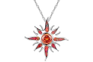 Unique Mexican Fire Opal Jewelry Pendant Necklace