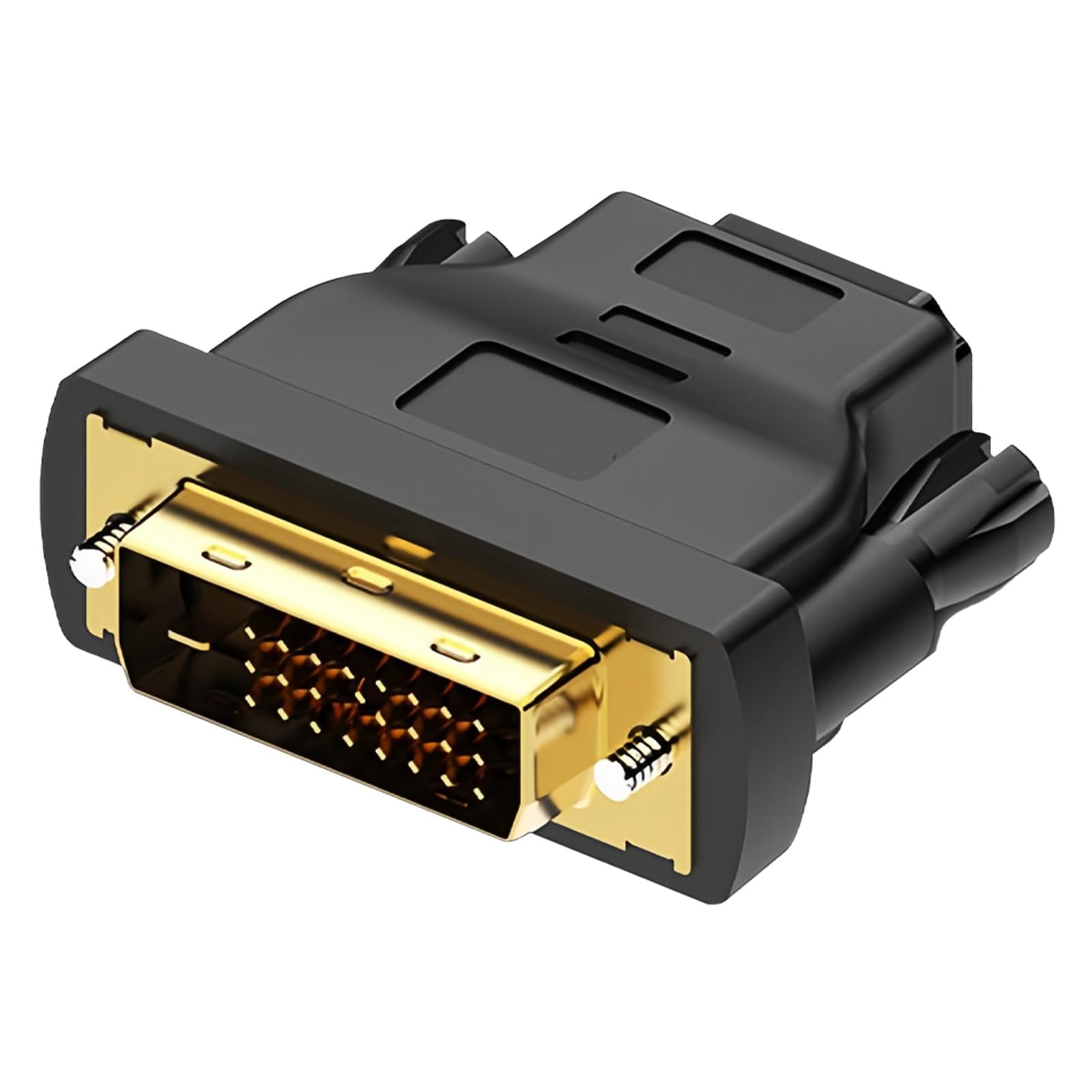 MMOBIEL Adaptateur HDMI vers DVI Bidirectionnel DVI-D Mâle Dual Link vers HDMI Femelle 1080p Full HD 60Hz Connecteur Or