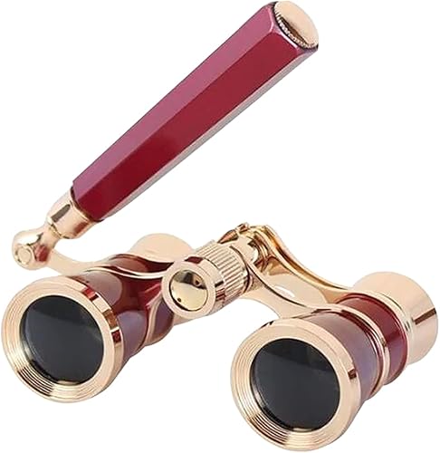 Miniatura 7 de AouloveS Prismáticos para gafas de ópera, binoculares de 3 x 25 pulgadas, anteojos de teatro, mini binoculares compactos con mango ajustable para