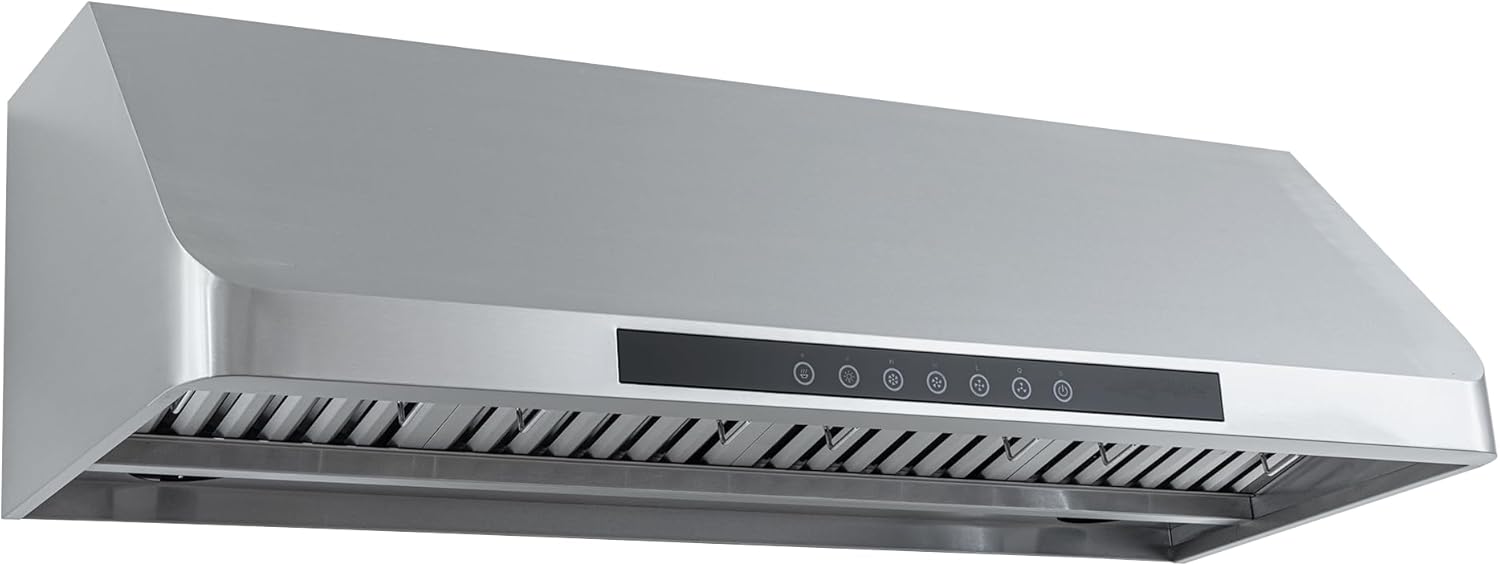PROLINE 30-Inch Under-Cabinet Range Hood, Ducted, 1000 CFM, Stainless Steel, LED Lights, LCD Touch Control, ULTRA-QUIET Blower Motor, 4 Speed, 3-Year Warranty, PLJW 101.30