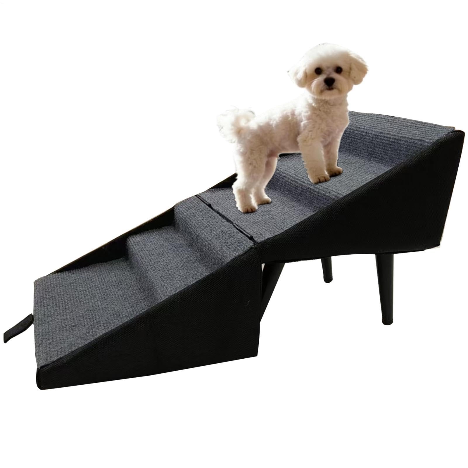 Escaleras para cama y rampa plegable de madera para perros pequeños y cachorros en sofás