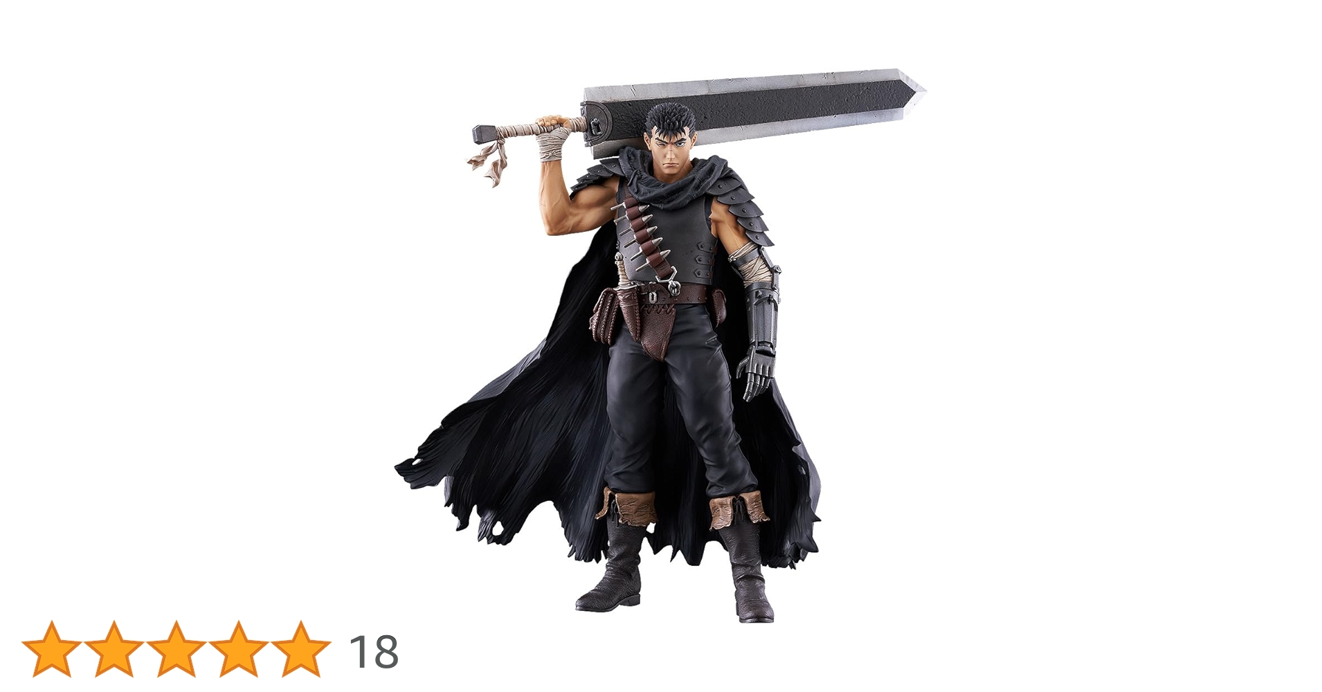 POP UP PARADE ベルセルク ガッツ　黒い剣士　 L size POP UP PARADE Guts (Black Swordsman) L Size｜Good Smile Company