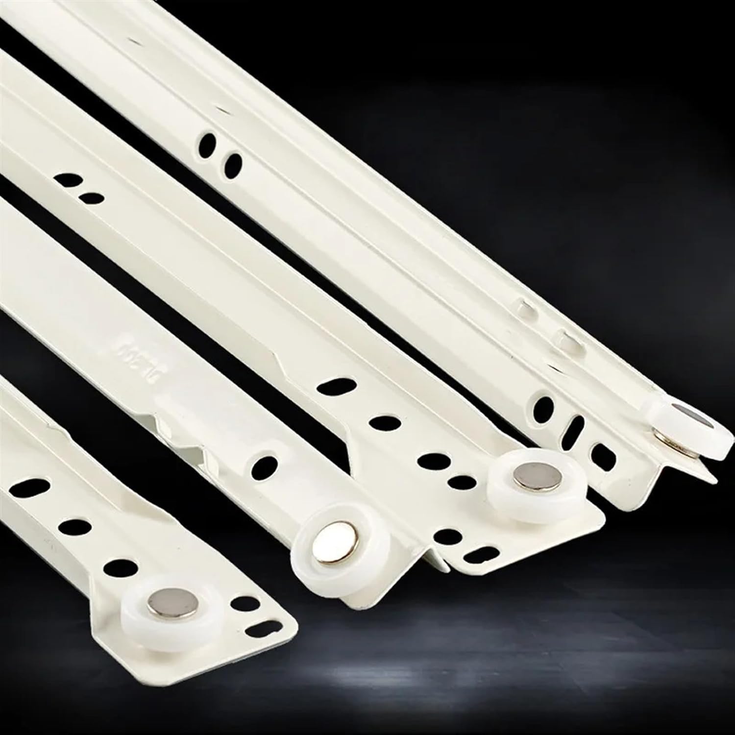 Hardware Full Extension Side Mount Drawer Slides Drawer Two Section Track Silent Wheel Chute Furniture Accessories Hardware(14in long35cm)